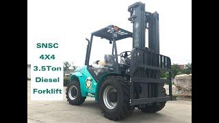 SNSC 4WD 3.5ton Diesel Rough Terrain Forklift