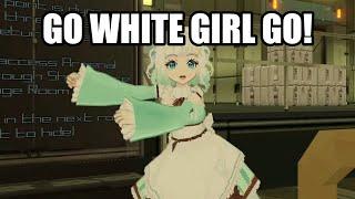 Mint tries floss in VRChat