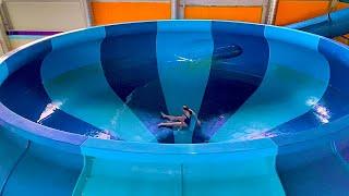 Toilet Bowl Waterslide at Aquapark Kladno, Czech Republic