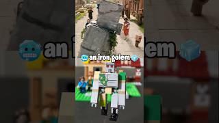 minecraft movie: trailer vs LEGO (iron golem)