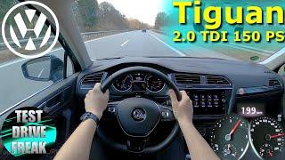 2020 Volkswagen Tiguan 2.0 TDI DSG R-Line 150 PS TOP SPEED AUTOBAHN DRIVE POV