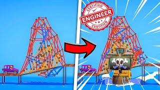 I found CERTIFIED ENGINEER bridges in Poly Bridge 3!