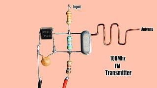 Mini FM Transmitter 100Mhz | Fixed Frequency No Coil Used