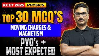 Top 30 KCET MCQs In Moving Charges And Magnetism | KCET Physics 