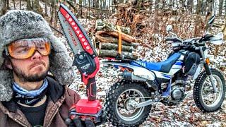 Testing My New "Dual Sport Trail Saw" (Funny) | Tomyvic 6" Mini Chainsaw Test