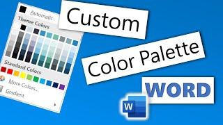 Custom Colors in MS Word