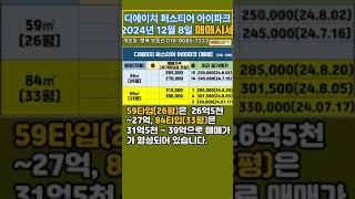 디에이치퍼스티어아이파크 2024년 12월 8일 매매시세~!! (금주 부동산 키워드 3가지) #디퍼아 #개포동 #행복 부동산 #010-9085-7333 #강남 아파트 매매시세