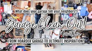 *NEW*  EXTREME HOARDER GARAGE MARATHON! / ENTIRE PROCESS / DECLUTTER + ORGANIZE / DIY WOOD PROJECTS