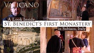 Saint Benedict of Nursia, the first Benedictine monastery of Subiaco and the Holy Rule