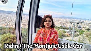 Riding The Montjuic Cable Car # Teleferic de Montjuic Barcelona.