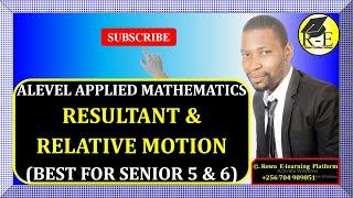 033 – ALEVEL APPLIED MATHEMATICS| RESULTANT AND RELATIVE MOTION (MECHANICS)| FOR SENIOR 5 & 6