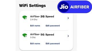 Change WiFi Name, Password & Split 2.4GHz/5GHz Bands in Jio AirFiber