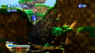 Sonic Generations Modern Sonic in Classic Green Hill Speed Run(w/skills) 0:34:14