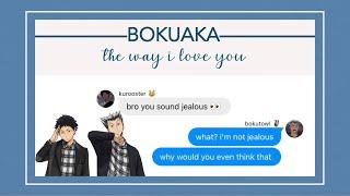 bokuaka (pt. 1 / 4) | the way i love you (babysitting with bokuaka) | haikyuu texts