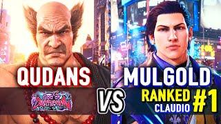 T8  QUDANS (Heihachi) vs MULGOLD (#1 Ranked Claudio)  Tekken 8 High Level Gameplay