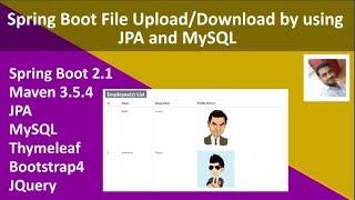 Spring Boot File Upload/Download by using JPA | MySQL | Bootstrap4 | JQuery | Thymeleaf