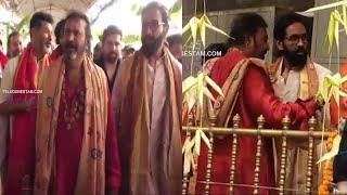 Actors Manchu Mohan Babu Manchu Vishnu And Prabhu Deva Spotted At Srikalahasthi Temple