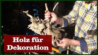 Holz für Dekoration aus Garten