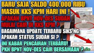 YES ! BARU SAJA SALDO 400 MASUK KKS ! BPNT NOV-DES YANG CAIR !? APAKAH STATUS SUDAH SI DI SIKS NG ?