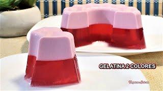 GELATINA DE 2 COLORES MÁGICA Deliciosa Muy Fácil y Rápida de Hacer