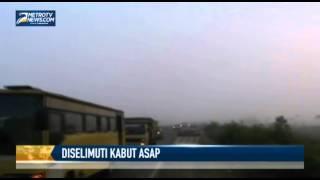 Kabut Asap Selimuti Jalan Lintas Timur Sumatra