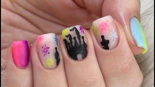 GLOW IN THE DARK DISNEY CASTLE NAILS