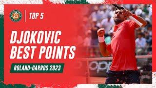 Novak Djokovic's Top 5 Points | Roland-Garros 2023