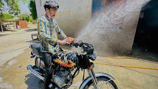 Living 24 hours on bike  || bike k sth Abdullah ki b service ho gai 