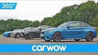 BMW M2 v M4 v M5 30 Jahre v M6 - 360 degree DRAG RACE | Head-to-Head