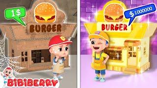 Colorful Food Song - Rich vs Poor SECRET McDonald's | Kids Songs | Bibiberry Nursery Rhymes