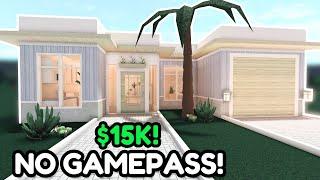 Building a 15k COASTAL NO GAMEPASS Bloxburg House! *1 Story Build Tutorial*