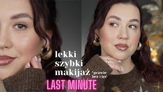 Chat makeup || Makijaż ŚWIĄTECZNY LAST MINUTE || prawie* BEZ CIĘĆ 