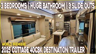 WORLD PREMIERE NEW 2025 Cottage 40CBK 3 Bedroom Destination Trailer Cedar Creek at Couchs RV Nation