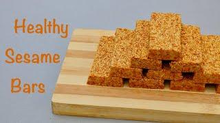 Healthy Sesame Bars recipe using only 3 ingredients| Easy Snack Recipe |