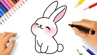 HOW TO DRAW A CUTE RABBIT EASY 