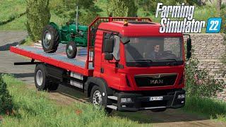 FS22 - TRANSPORTING an old TRACTOR with MAN TGM - Truck mod for Farming Simulator 2022 Roleplay Mods