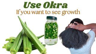 If you want to see your natural hair grow and stop breakage,then try this recipe with okra