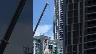 Beautiful Crane Going Up here on the Gold Coast || #cranes #construction #goldcoastaustralia