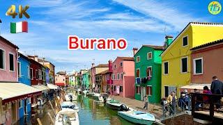 Exceptional houses BURANO Italy/ Walking Tour/4K60fps/HDR Part 1