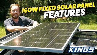 Adventure Kings 160W Fixed Solar Panel Features