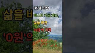 65세 이상 버스비 지원 제도, 삶을 바꾼 0원의 기 #영감을주는이야기 #건강정보 #인생조언