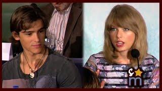 Taylor Swift, Odeya Rush THE GIVER NYC Press Conference Highlights - Brenton Thwaites