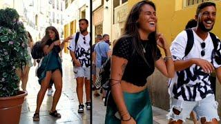 Top FEMALE REACTIONS in Spain. Bushman Prank Compilation