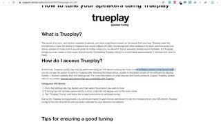 SONOS TRUEPLAY how to setup?