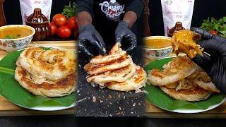 Street Food Style Bun Parotta with Salna | ASMR Cooking | Crispy Hut