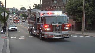 Fort Lee,NJ Fire Department Engine 3 & Ladder 1 Responding