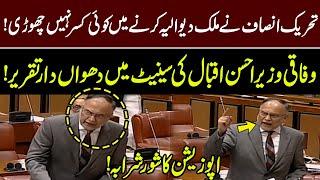 Federal Minister Ahsan Iqbal Aggressive Speech in Senate Today | GNN