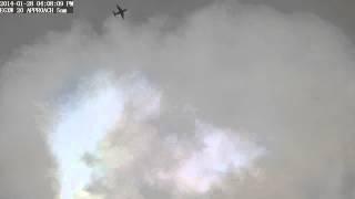 "GAUNTLET55" QQ101 (QinetiQ based BAe146-RJ100) on RAF Waddington RWY20 Approach Cam 28/01/14