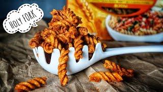 AMAZING Cheesy "Dorito" Pasta Chips Recipe | Super CRISPY