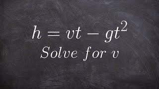 Learn how to solve literal equations